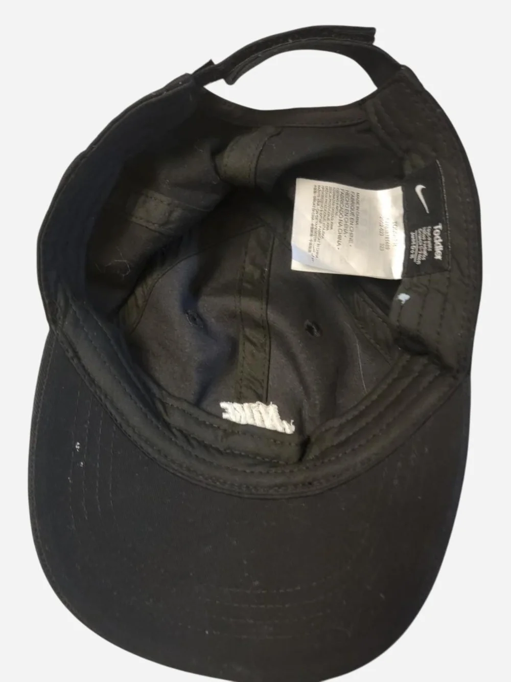 Nike Black Cap with White Swoosh Logo